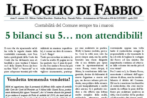 Il Foglio di Fabbio: 5 bilanci su 5!