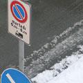 Si spazzano le strade anche in caso di neve