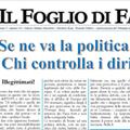 IL Foglio di Fabbio tra politica e tecnocrazia