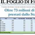 Il Foglio e i prestiti alla Giunta di sinistra